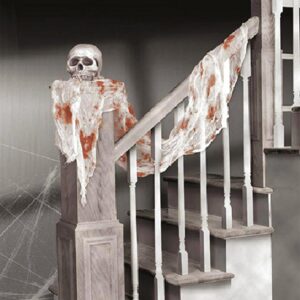 P'TIT Clown - 40007 - Tissu Déco Ensanglanté - 450 x 61 cm - Décoration Halloween Sanglante - Bloody - Accessoire Effrayant pour Maison Hantée - Atmosphère de Terreur