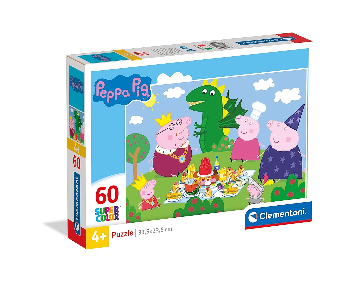 Clementoni | Puzzle Peppa Pig Supercolor pour Enfants 4 Ans+ | 60 Pièces | Motricité Observation | Jeu Calme et Éducatif | Carton Recyclé | Pièces Remplaçables | Jeu sans Ecran | Ideé Cadeau