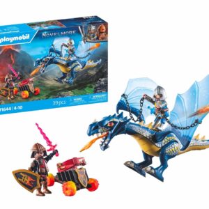 Playmobil 71644 Combattants avec Dragons et Canon - Novelmore - Comprenant Un Dragon articulé, Deux Chevaliers et des Accessoires pour des Aventures épiques - Dès 4 Ans