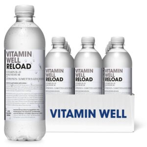 Vitamin Well Vitamine eau au goût – vitamine B, vitamine D – boisson fonctionnelle et hypocalorique enrichie en ingrédients fonctionnels – 12 x 500 ml avec gage (reload)