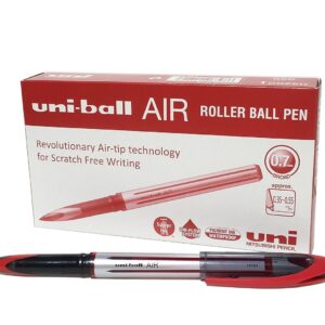 Uniball Air UB-188-L Paquet de 12 Stylos à bille encre permanente Rouge