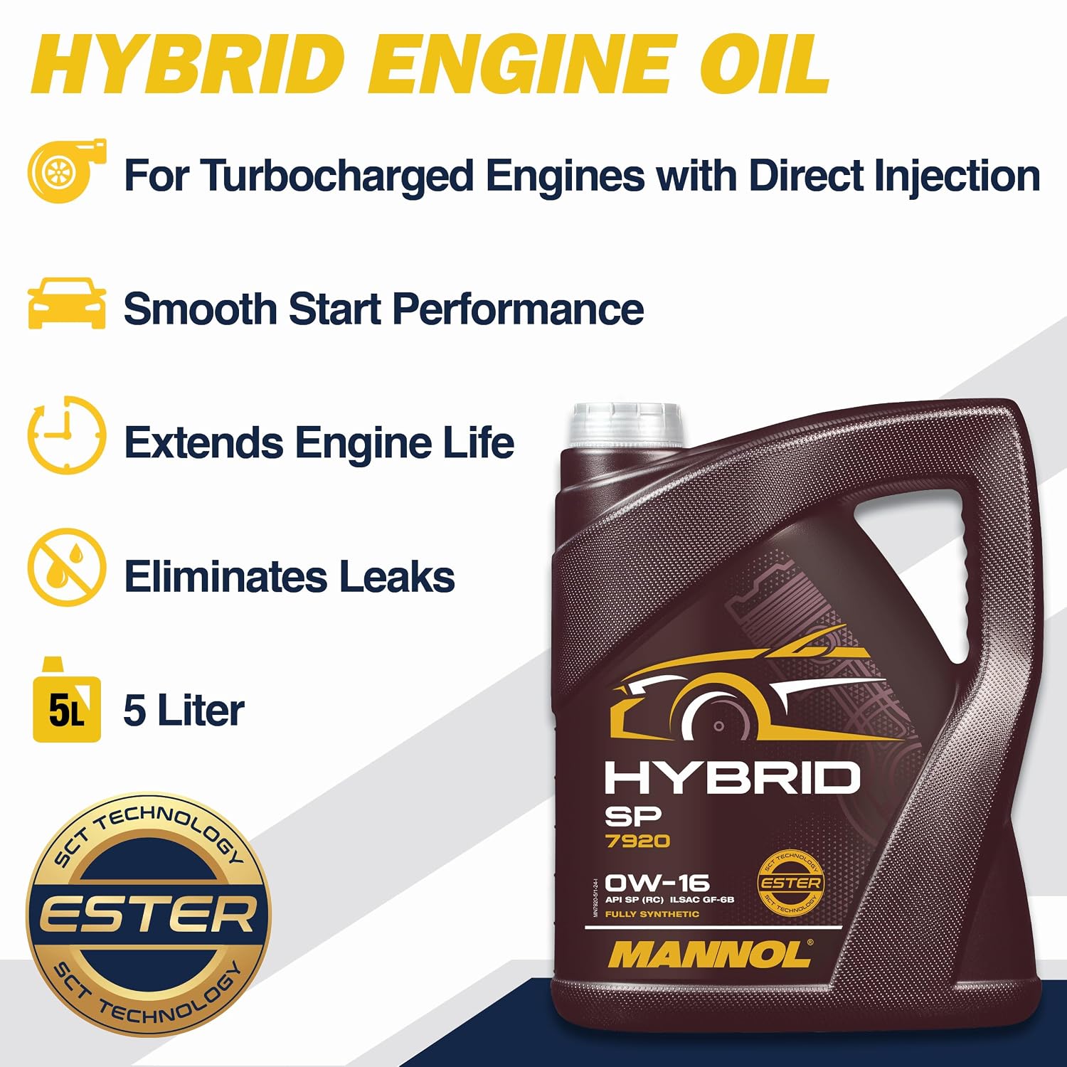 MANNOL Hybrid SP 0W-16 — Huile Moteur 5 l – Image 6