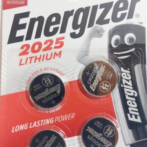 Energizer CR2025 Piles Bouton au Lithium 3 V Batterie – (Lot de 4) Vendu par Generous Relax