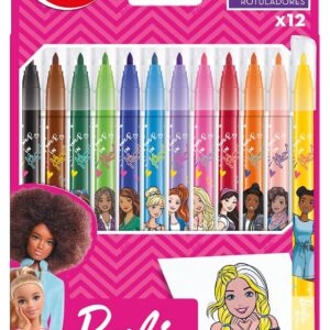 MAPED Barbie — Feutres de coloriage 12 pcs, encre lavable