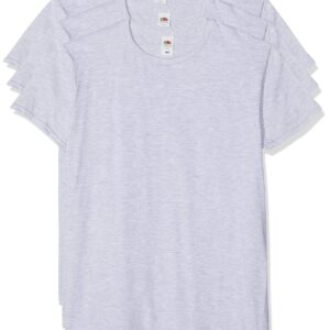 Fruit of the Loom Iconic, Lightweight Ringspun Tee, 3 Pack T-Shirt, Gris (Heather Grey 94), XX-Large (Taille Fabricant: 2XL) (Lot de 3) Homme