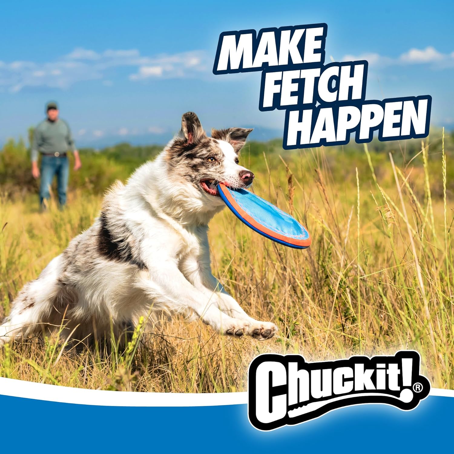 CHUCKIT Paraflight — Jouet pour Chien L Bleu/Orange – Image 3