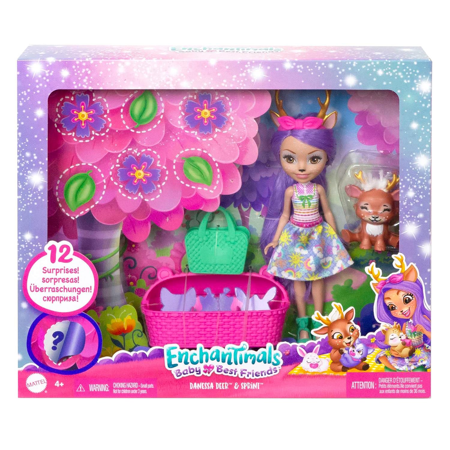 ENCHANTIMALS — Coffret Petite Poupée et 3 Bébés Animaux – Image 5