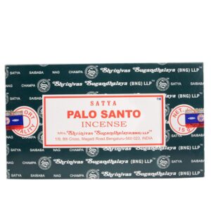 Encens Satya – Palo Santo – 12 Boîtes de 15 bâtonnets