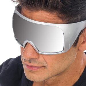 Chaks – Lunettes futuristes pour hommes et femmes avec verres teintés, accessoire pour les festivals, le carnaval et les fêtes