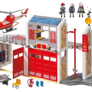 Playmobil 9462 Caserne de Pompiers avec hélicoptère- City Action- Les Pompiers- Les Pompiers Pompier