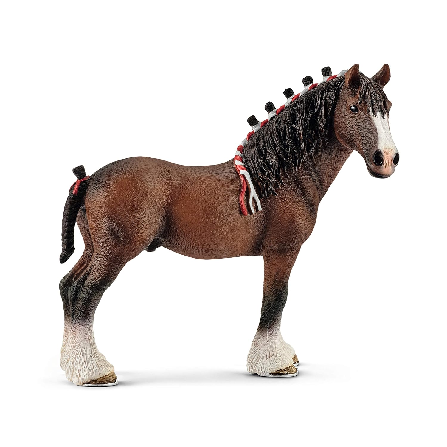 Schleich 13808 Hongre Clydesdale, dès 3 Ans, Farm World - Figurine, 6 x 13 x 12 cm