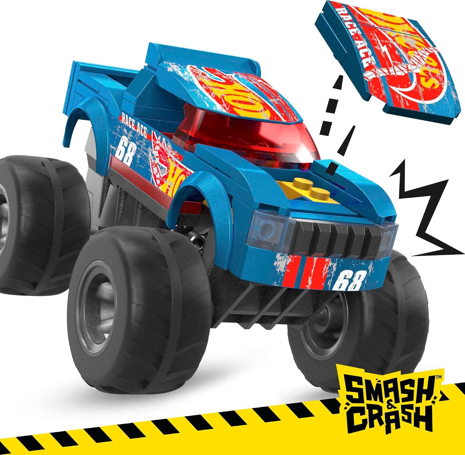 MEGA Hot Wheels Smash & Crash Race Ace — Monster Truck 85 pièces – Image 2