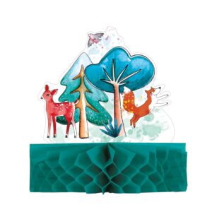 CAM ET LEON - Centre de Table - Parfait pour Décoration Anniversaire Enfant, Fêtes, Célébrations - Plusieurs Modèles - Papier - Multicolore (Animaux de la forêt)