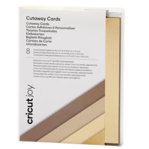 Cricut Cartes à pan coupé, Neutres Cutaway Cards 10,8 cm x 14 cm (4,25 x 5,5) | 8 Pack | pour Une Utilisation Joy, 8cm x 14cm (4,25" x 5,5"), Set de 8 Pièces 2008855