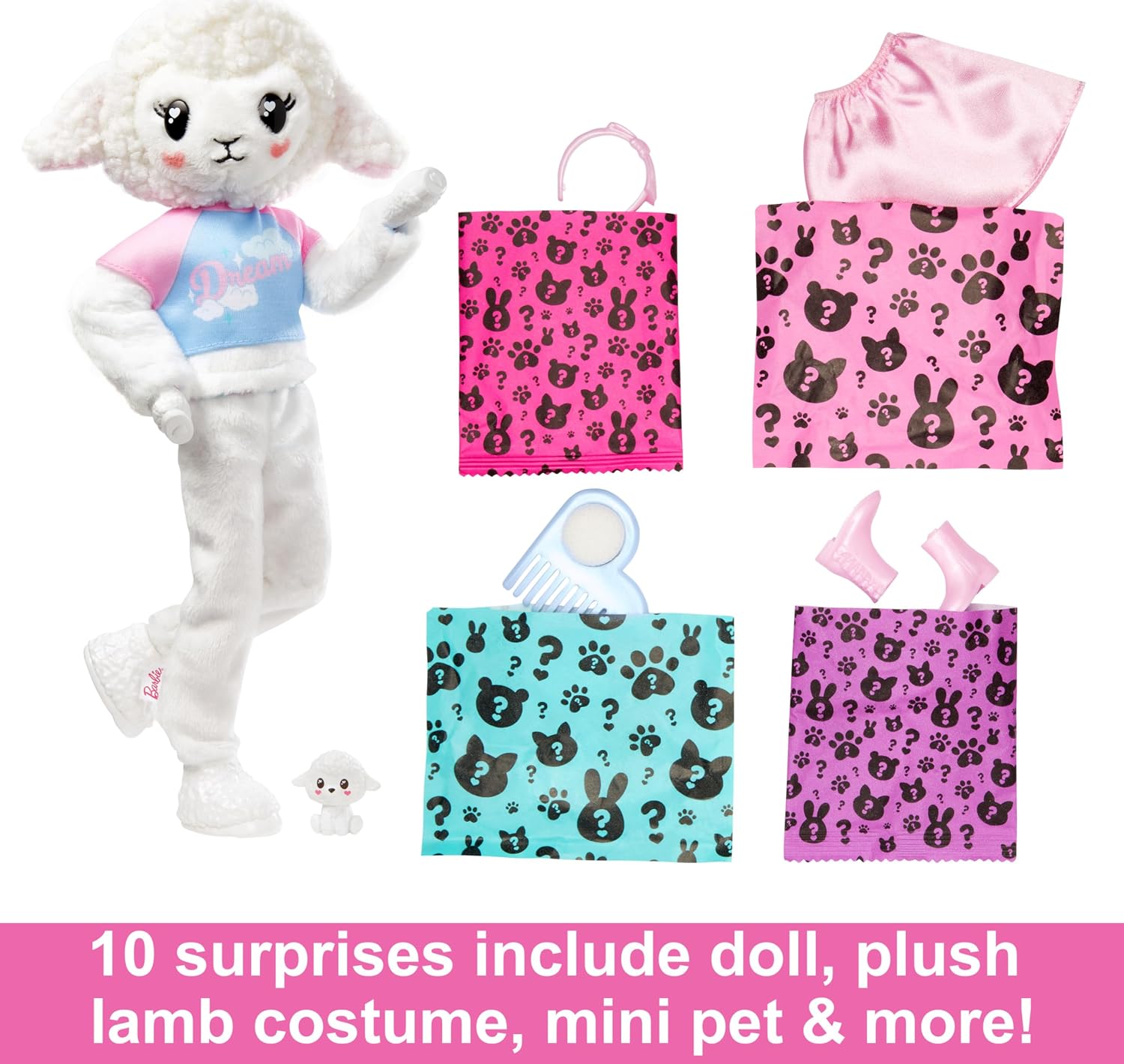 BARBIE Cutie Reveal — Poupée Costume d’Agneau 10 Surprises – Image 2