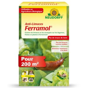 Neudorff Anti-Limaces Ferramol – Contre Les limaces et Les escargots sur Les légumes, Fraises et Plantes d’Ornement. Pellets pour 200 m², 1 kg