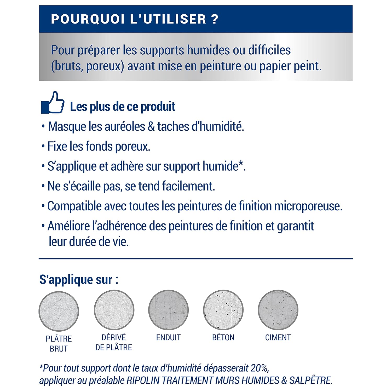 RIPOLIN — Sous-couche anti-humidité 2,5L Blanc – Image 3