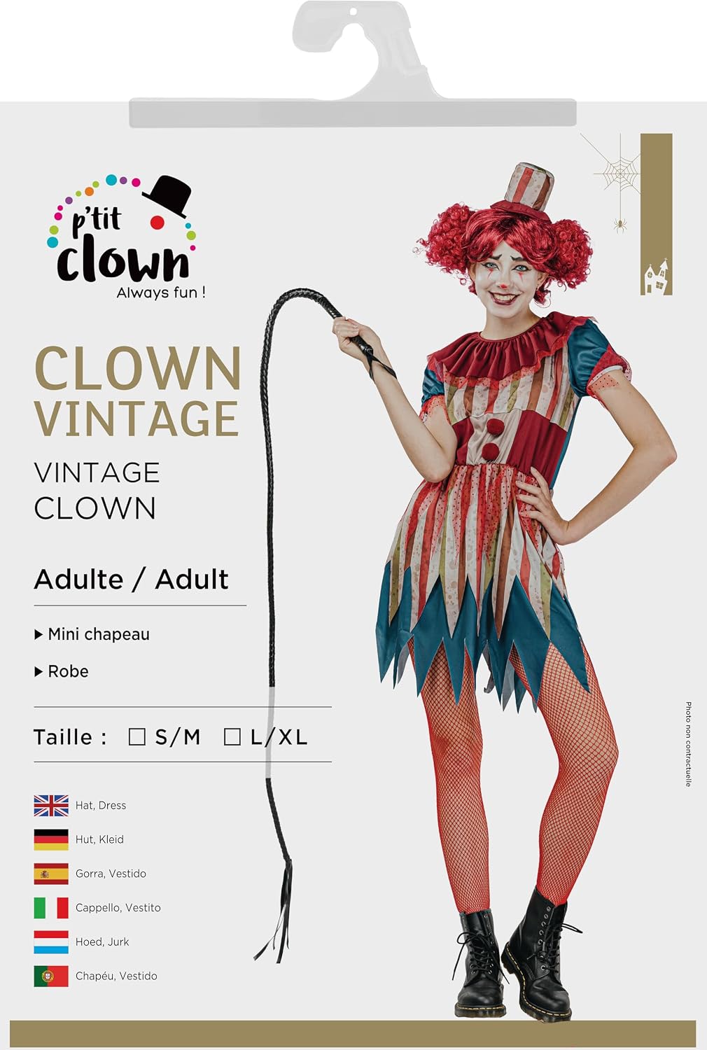 P'TIT CLOWN — Costume Clown Vintage Femme – Image 2