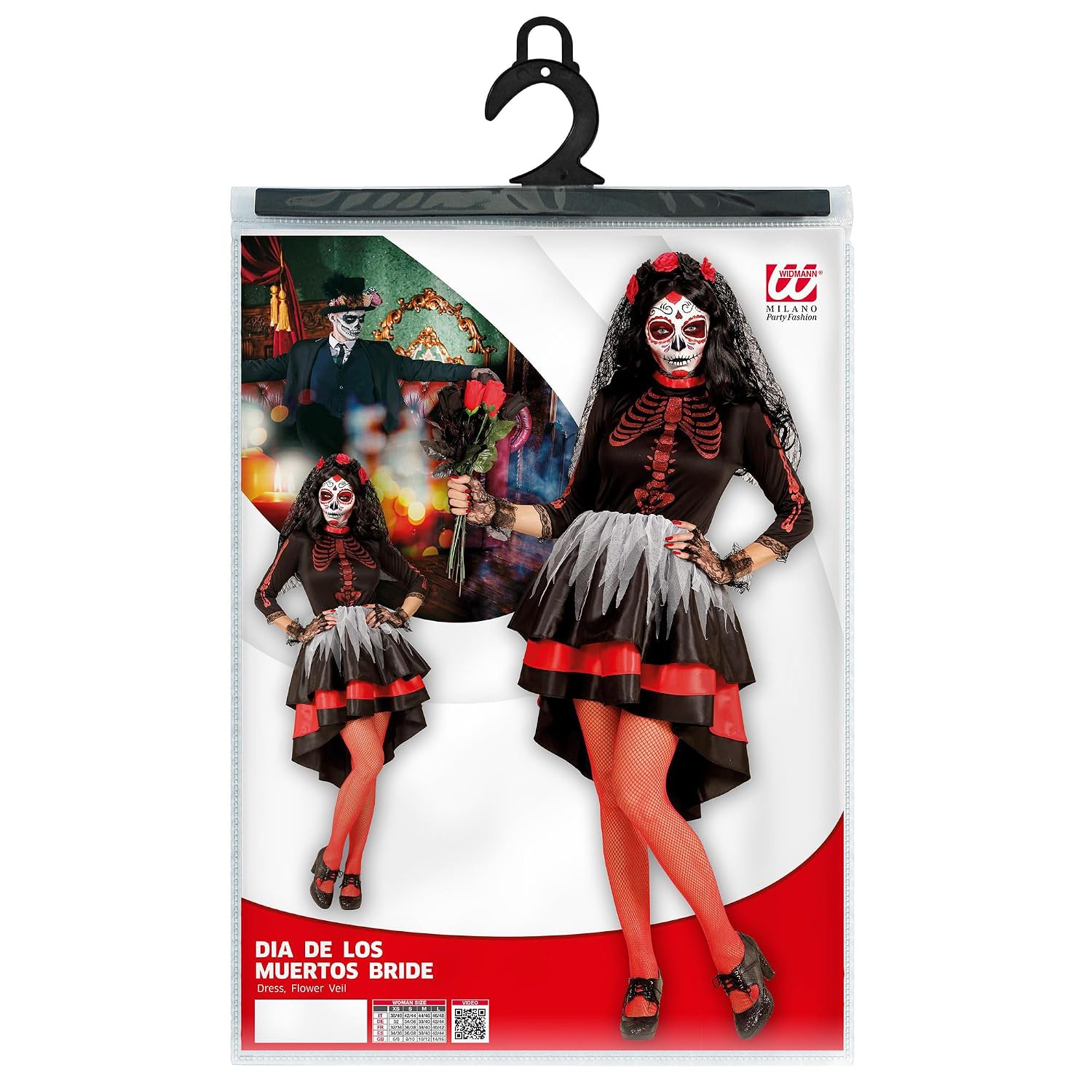 W WIDMANN MILANO Party Fashion — Costume mariée squelette S – Image 3