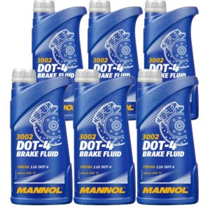 MANNOL 6 x 1 litre, 3002 DOT-4 Liquides de frein
