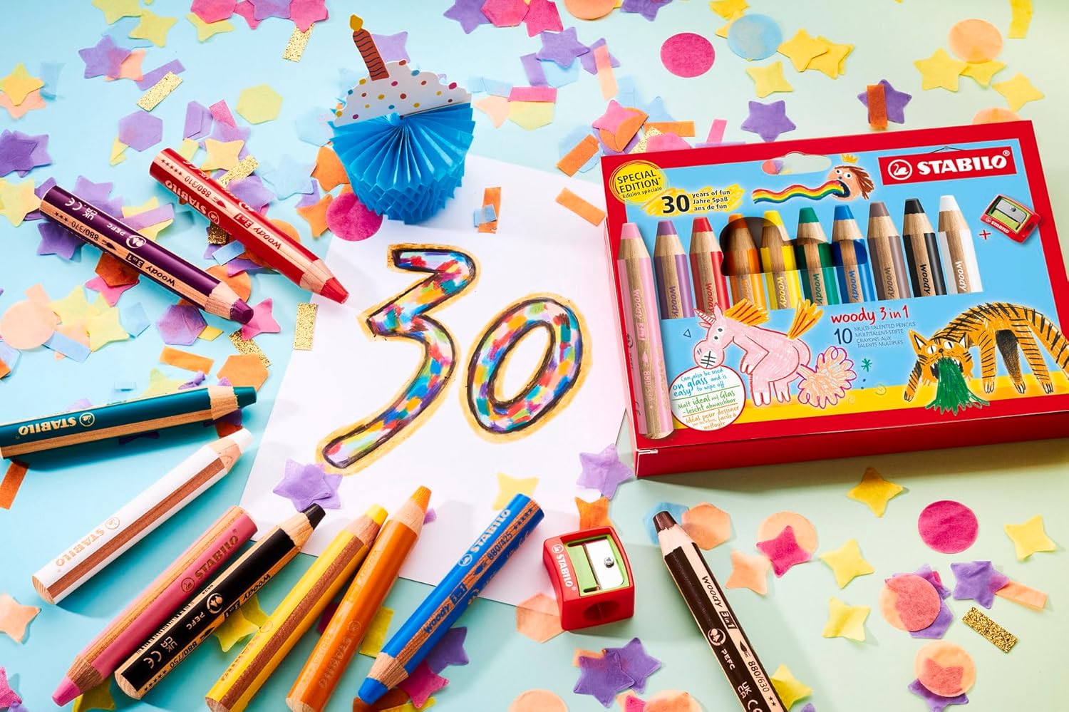 STABILO woody 3-in-1 — Étui de 10 Crayons + Taille-crayon – Image 6