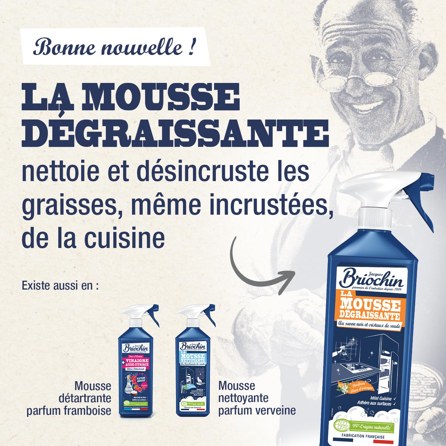 JACQUES BRIOCHIN — Mousse Dégraissante Cuisine 750mL – Image 4