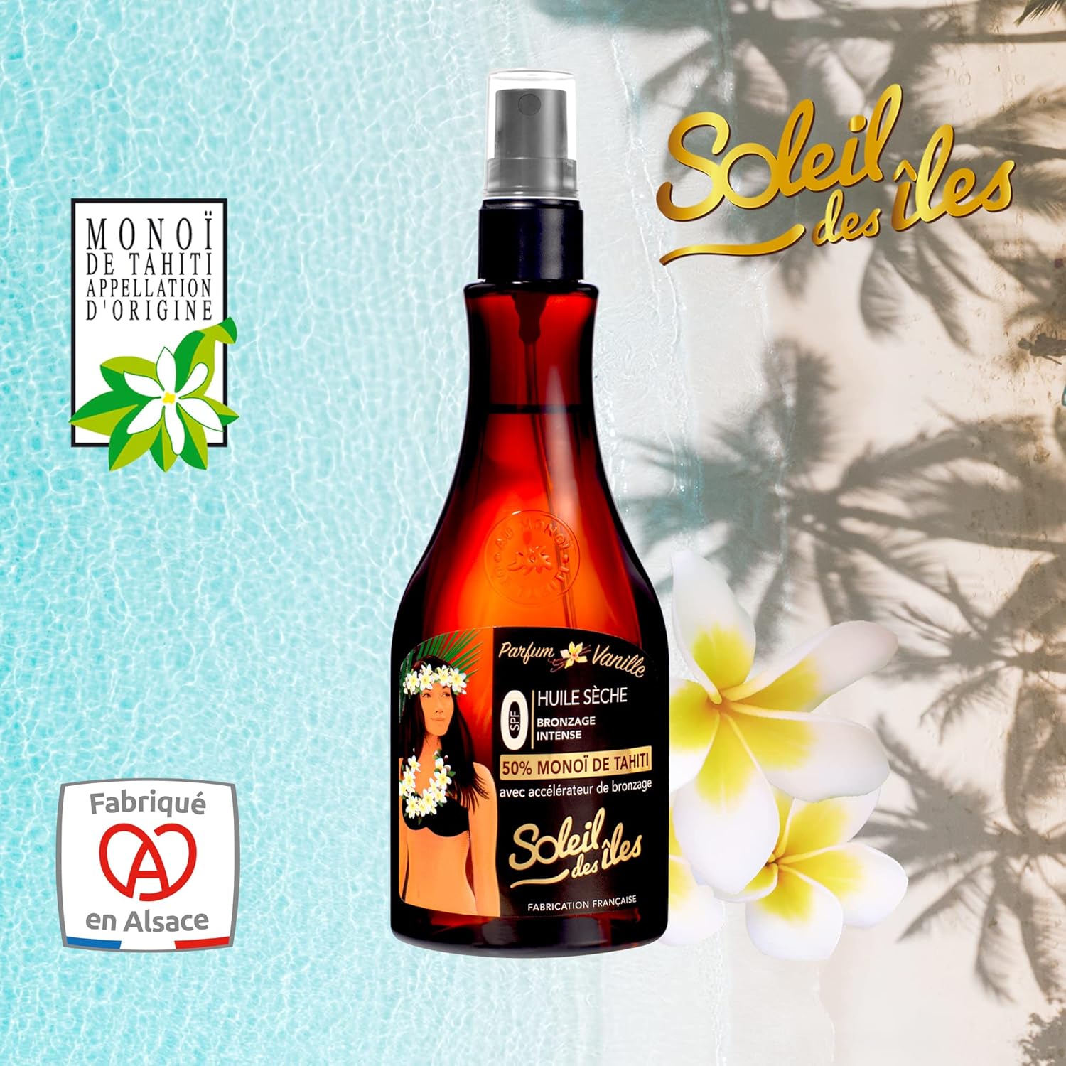 SOLEIL DES ÎLES — Huile Sèche Bronzante Monoï Vanille – Image 4