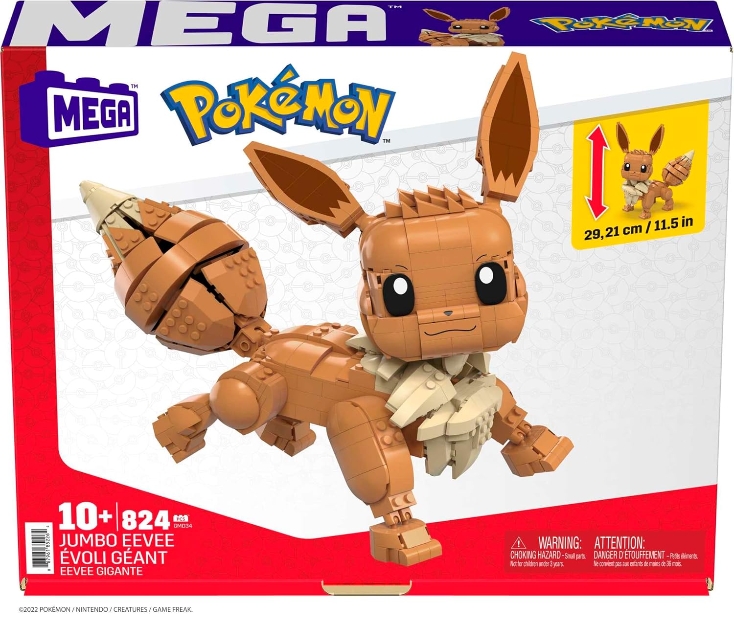 MEGA Pokémon — Figurine Évoli articulée 29 cm 834 pièces – Image 5
