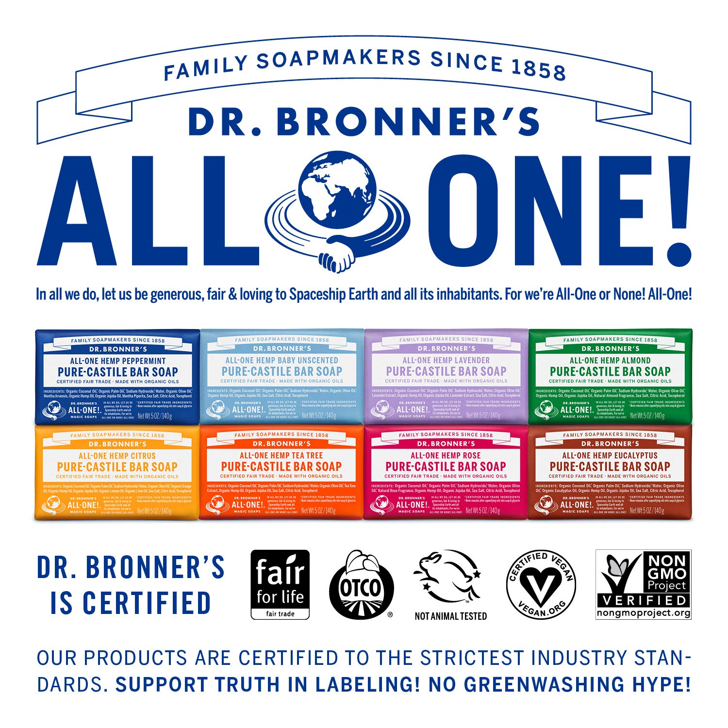 Organique Pur Castille Eucalyptus Savon du Dr Bronner, 5 oz - 2 Bars – Image 5