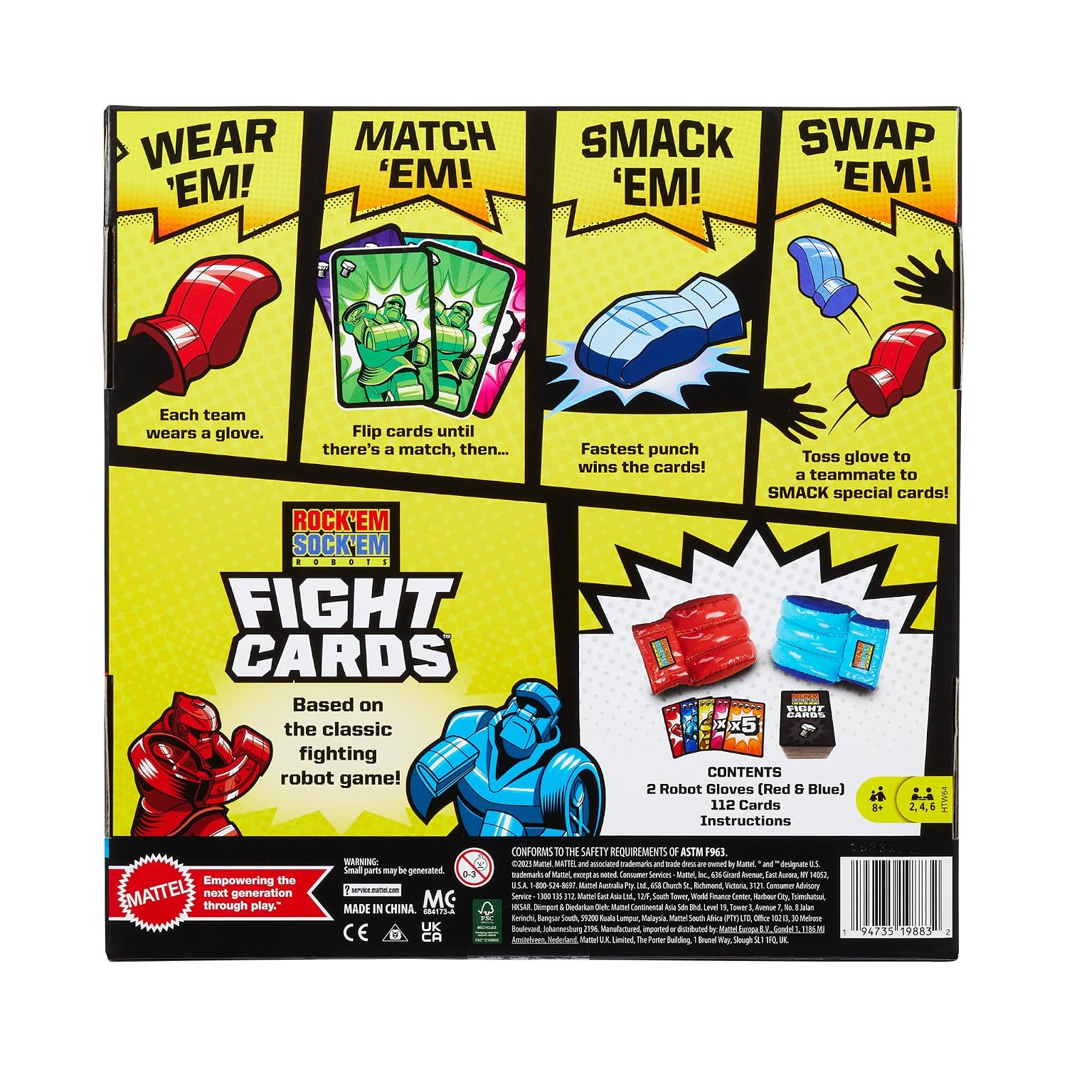 MATTEL Games Fight Cards — Jeu de Cartes avec Gants de Boxe – Image 5