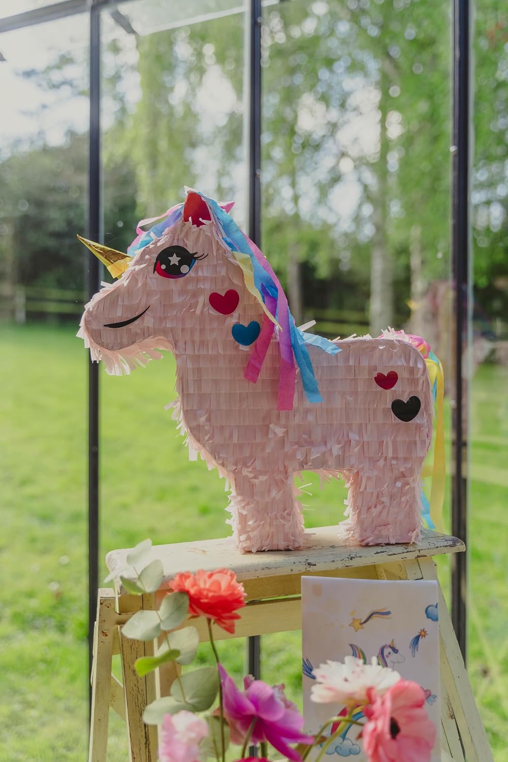 P'TIT CLOWN — Pinata Licorne Rose 39 x 43 x 10 cm – Image 4