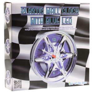 Alternative view of OUT OF THE BLUE — Horloge murale jante LED bleue 27 cm