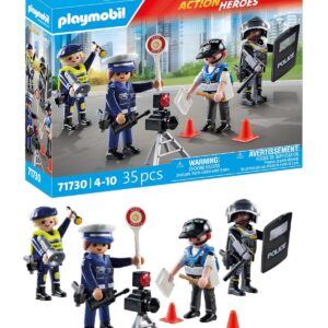 Playmobil | Action Heroes | Set de Figurines de Police | Figurines de Jouet | Figurine de Policier | Jouet pour Enfants à partir de 4 Ans | 71730