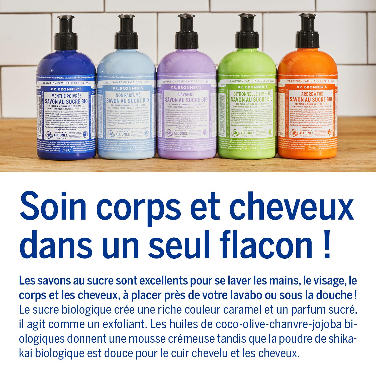 DR BRONNER'S — Savon Liquide au Sucre Bio 355 ml – Image 2