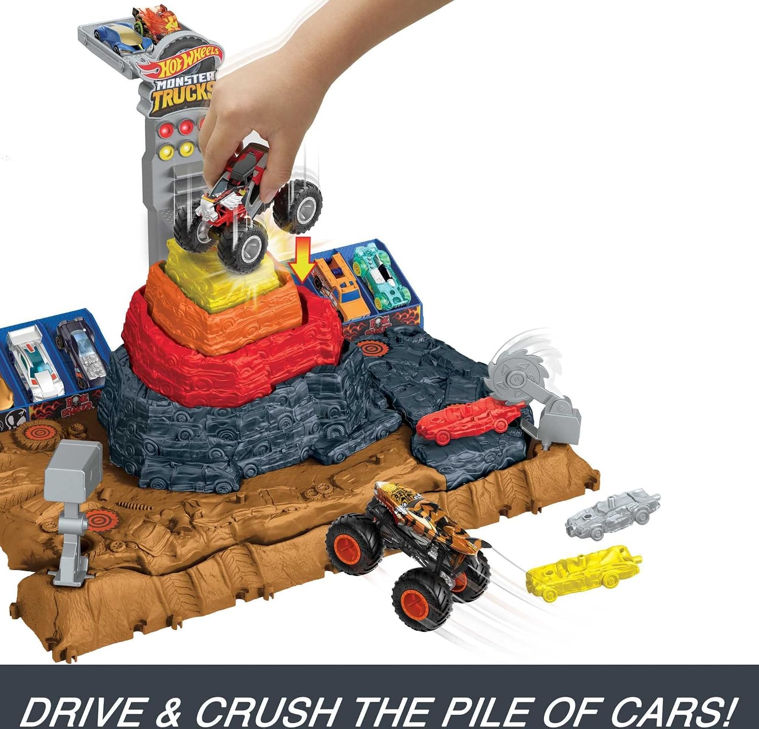 HOT WHEELS Monster Trucks Arena Smashers — Coffret Bone Shake – Image 2