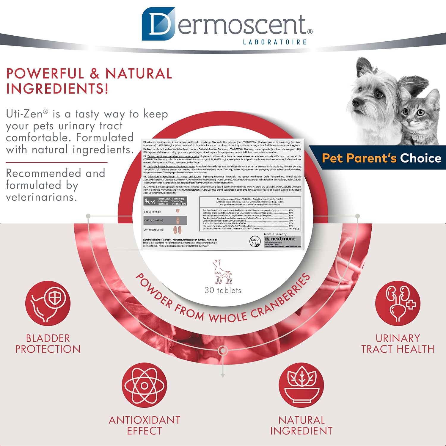DERMOSCENT UTI-Zen — Complément urinaire chiens & chats x30 – Image 4