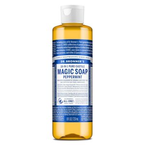 Dr. Bronners Savon de Castille parfumé à la menthe poivrée 237 ml