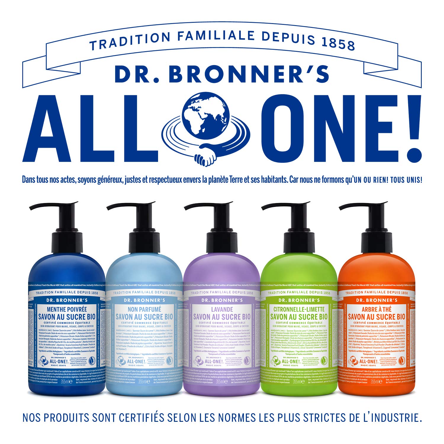 DR BRONNER'S — Savon Liquide au Sucre Bio 355 ml – Image 3