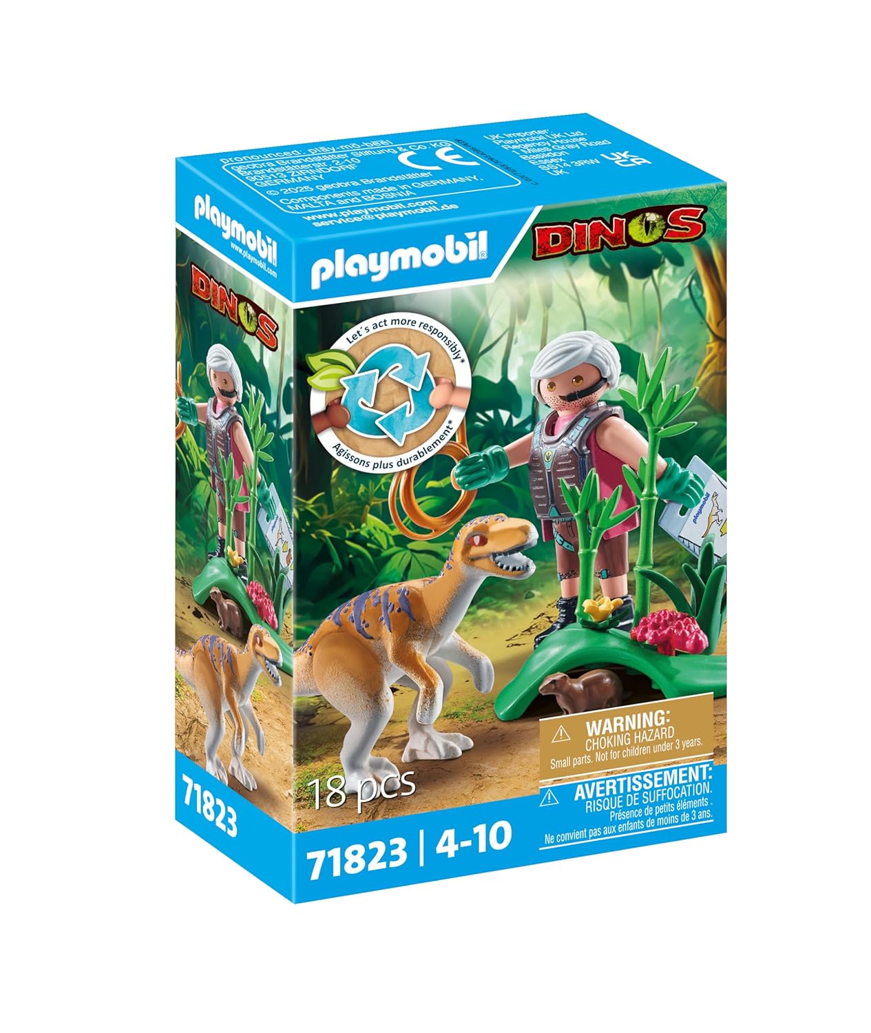 VELOCIRAPTOR +EXPLORATR +LASSO PLAYMOBIL PLL71823