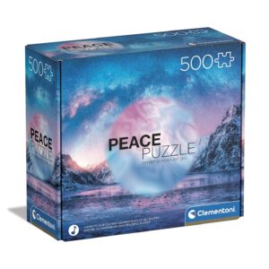 Clementoni | Peace Puzzle 500 Pièces pour Adultes 14 Ans+| Paysage Relaxant | Papier Anti-Reflet | Playlist Spotify |Jeu de Société| 49 x 36 cm | Fabriqué en Italie