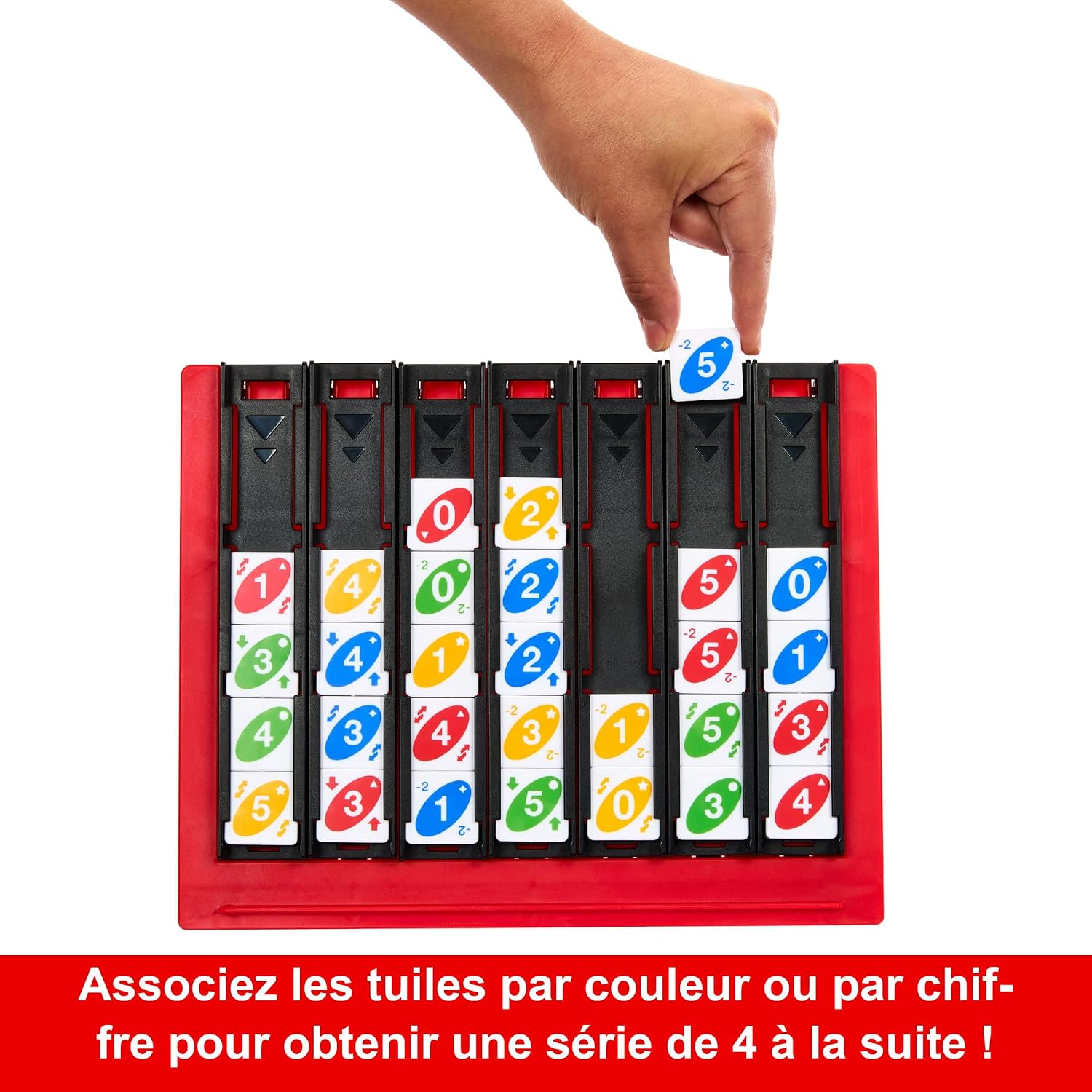 MATTEL Games UNO Quatro — Jeu de Tuiles Familial 2 à 4 Joueurs – Image 2