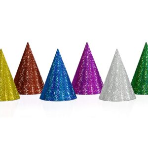Lot de 20 cotillons hologrammes multicolores Couleurs assorties Avec élastique