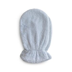 Mushie Lot de 2 Gants de Bain | Débarbouillettes Pour Adultes Et Enfants | Utilisation Unisexe | 100% Coton | Accessoires de Salle de Bain | (Baby Bleu)