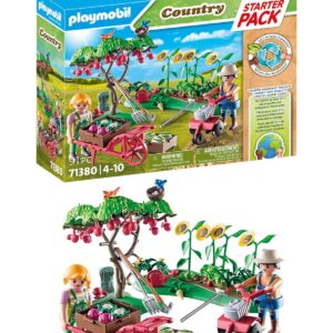 Playmobil 71380 Starter Pack Jardin Potager - Country - avec Deux Personnages et de Nombreux Accessoires - Dès 4 Ans