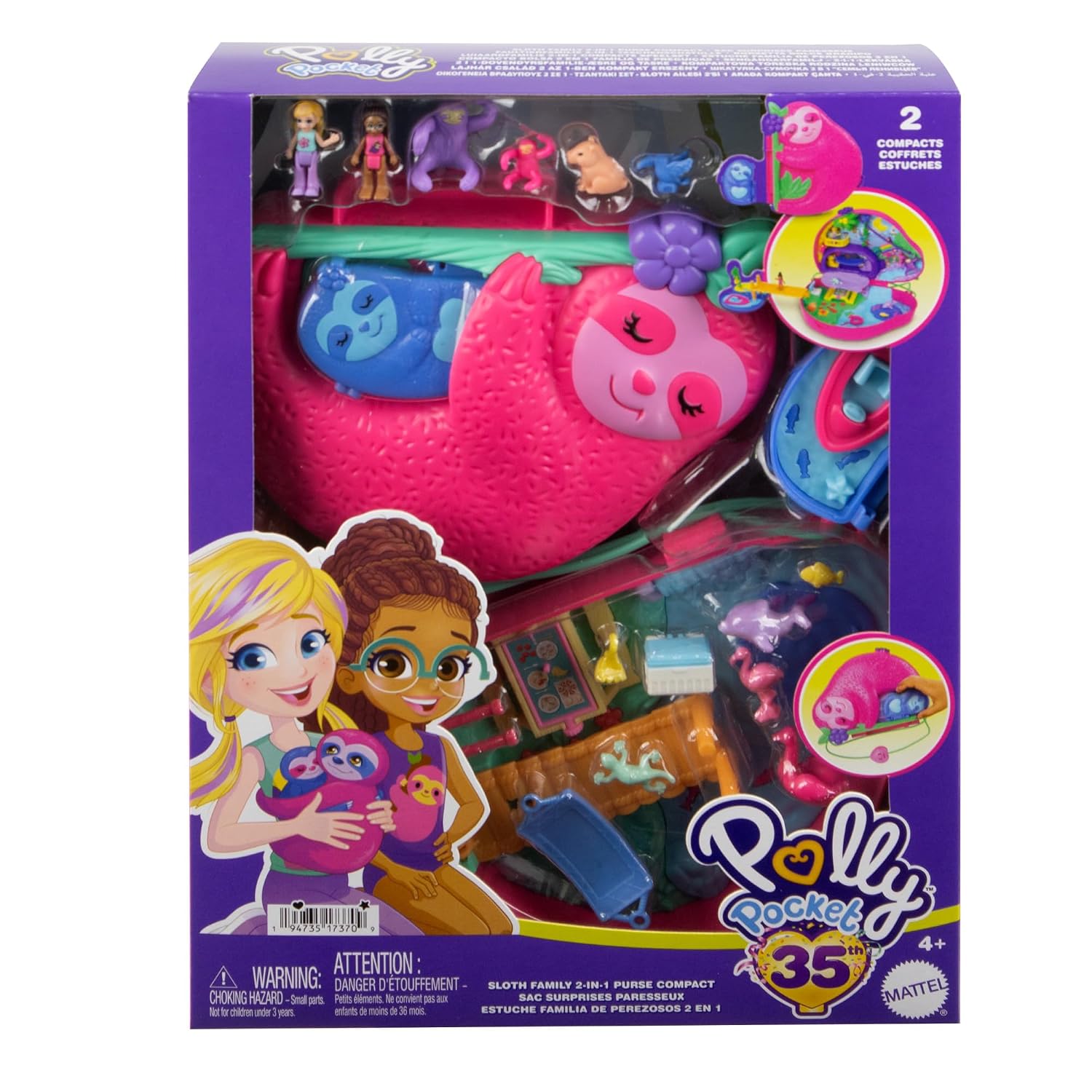 POLLY POCKET — Coffret 2 en 1 Famille des Paresseux – Image 6