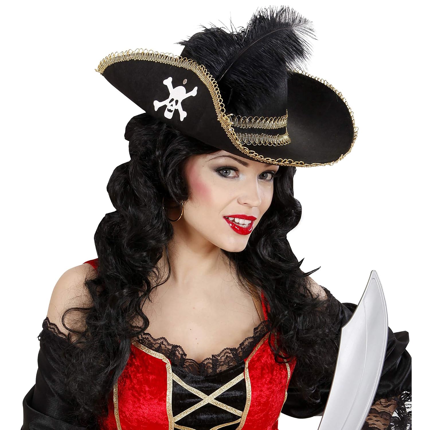 WIDMANN MILANO PARTY FASHION — Chapeau de pirate noir – Image 2