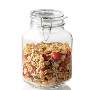 Bormioli 0810453 Bocal hermétique en Verre FIDO, 2L, Transparent