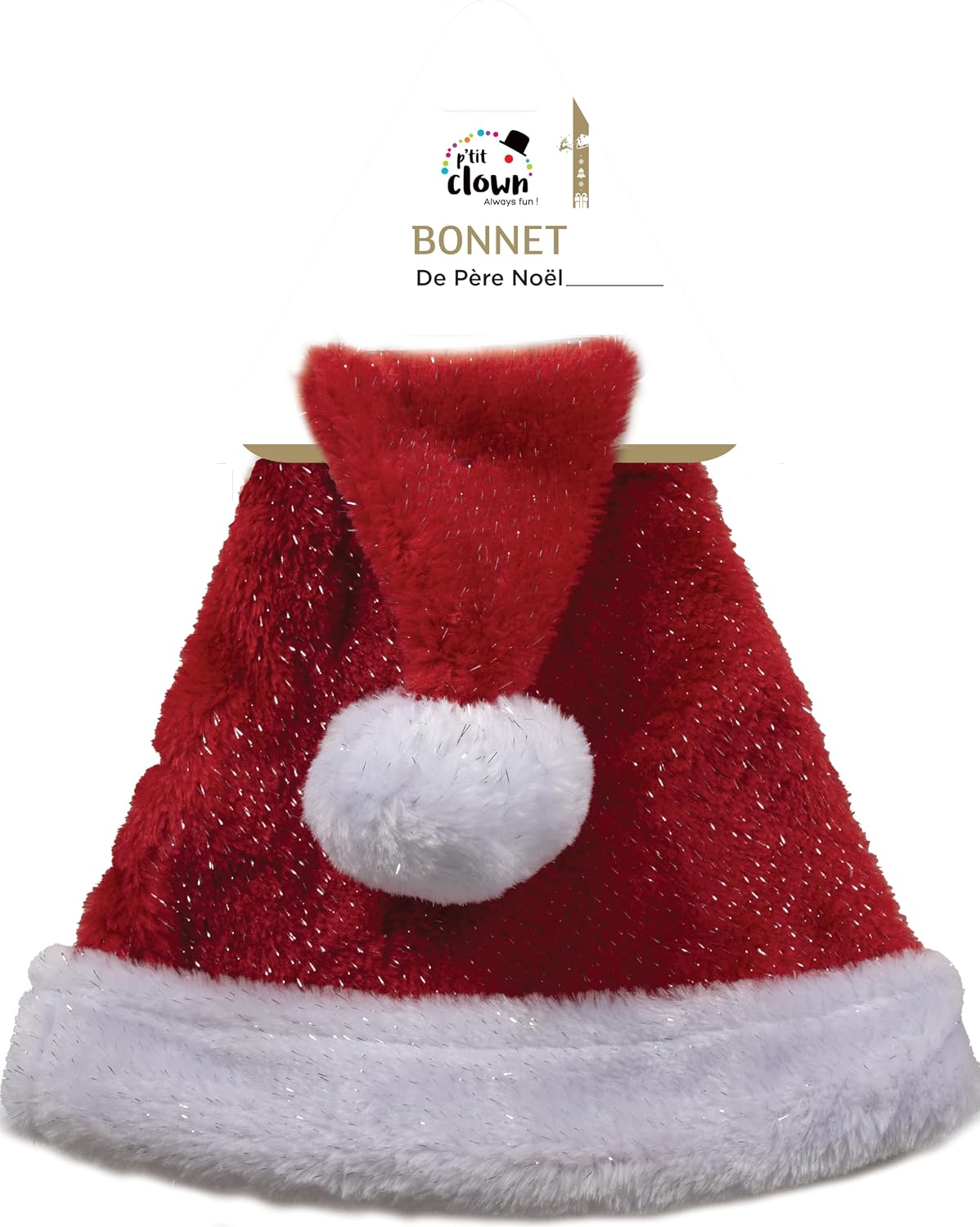 P'TIT CLOWN — Bonnet de Noël en Peluche Adulte Unisexe – Image 2