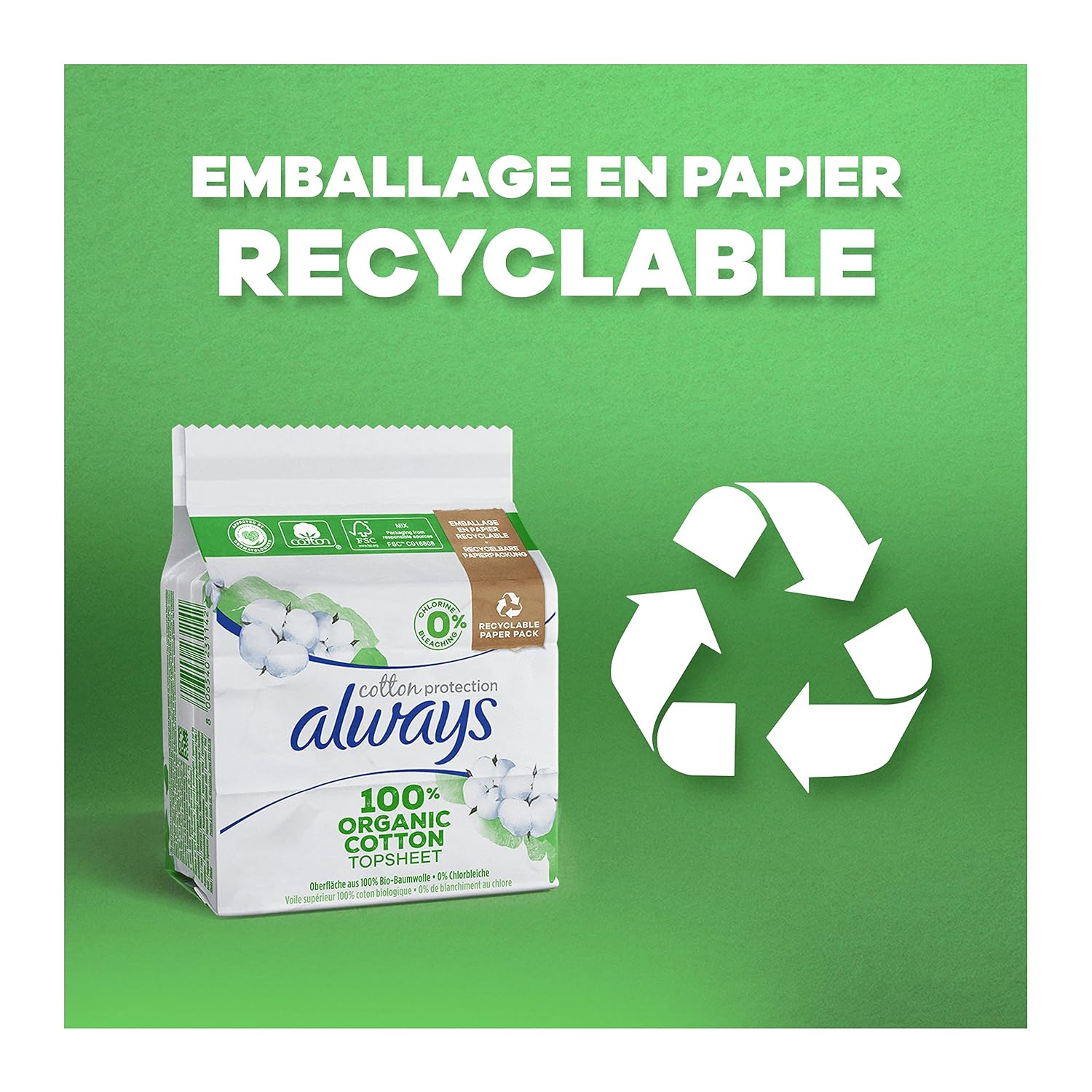 ALWAYS Cotton Protection — Serviettes normal plus x11 – Image 4