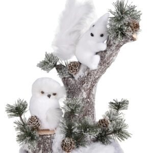 P'tit Clown - Accessoire de Décoration Noël - Bonhomme de Neige, Renne, Sapin - Ambiance Enneigée - Parfaite pour Décor Maison Chrsitmas, Xmas (Animaux de la forêt, 42 cm)